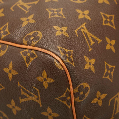 Louis Vuitton Monogram Keepall Bandouliere 55 Boston Bag Brown Leather