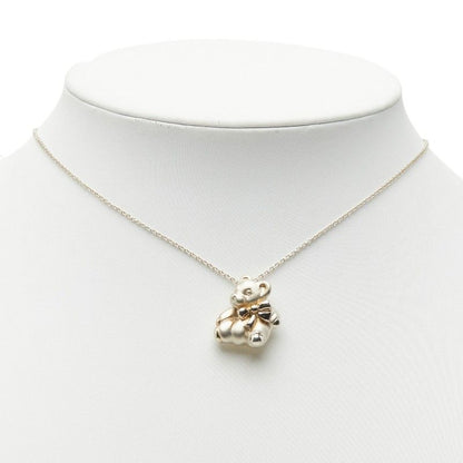 Tiffany & Co Bear Teddy Pendant Necklace Silver
