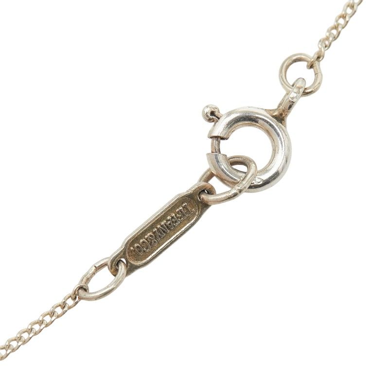 Tiffany & Co Heart Ribbon Necklace Silver Gold 18k Yellow