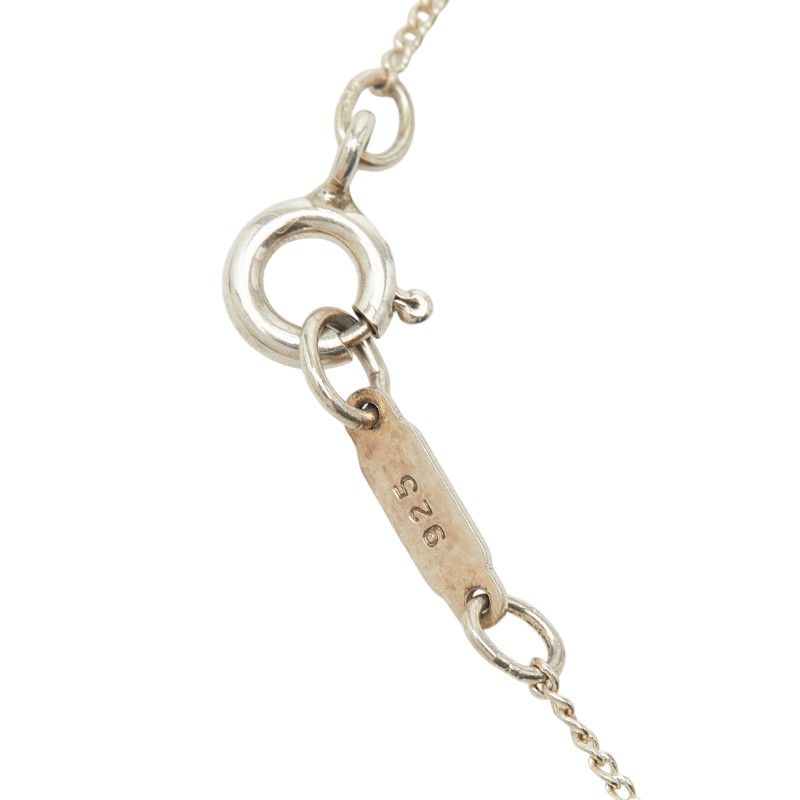 Tiffany & Co Heart Ribbon Necklace Silver Gold 18k Yellow