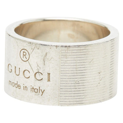 Gucci Logo Ring Silver