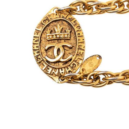 Chanel CC Logo Long Necklace Gold Plated