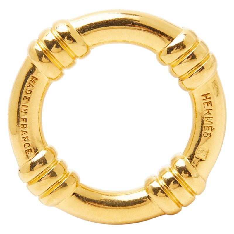Hermes Boue Scarf Ring Gold Plated