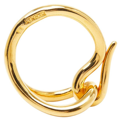 Hermes Jumbo Scarf Ring Gold Plated
