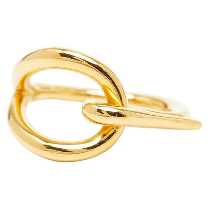 Hermes Jumbo Scarf Ring Gold Plated