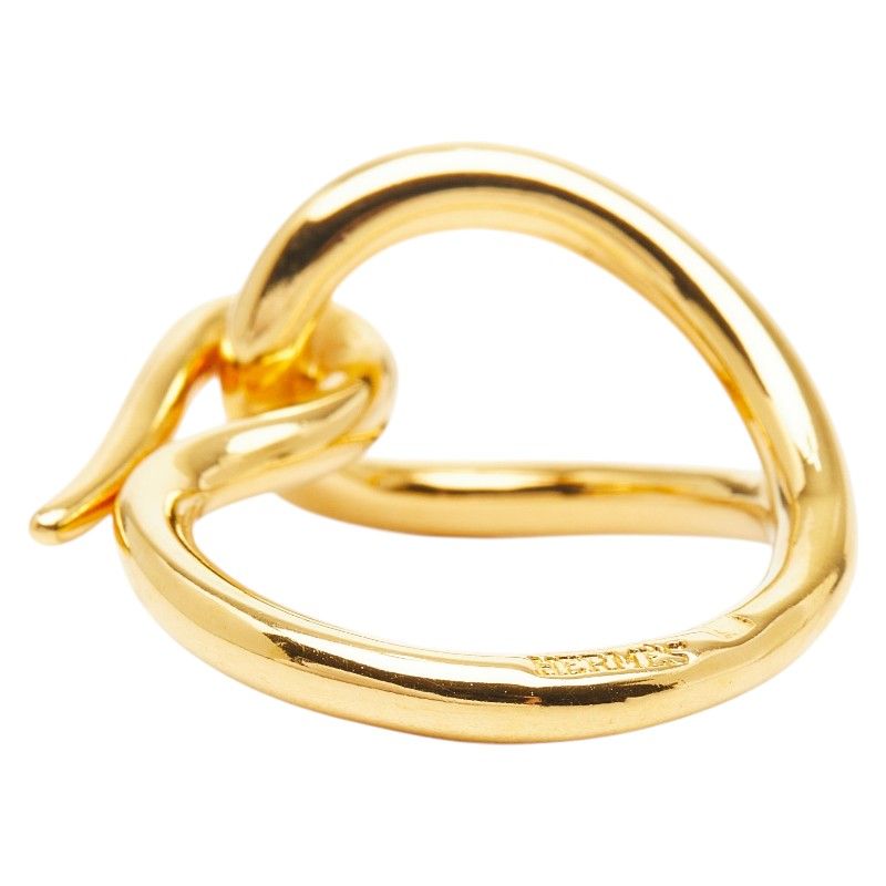 Hermes Jumbo Scarf Ring Gold Plated