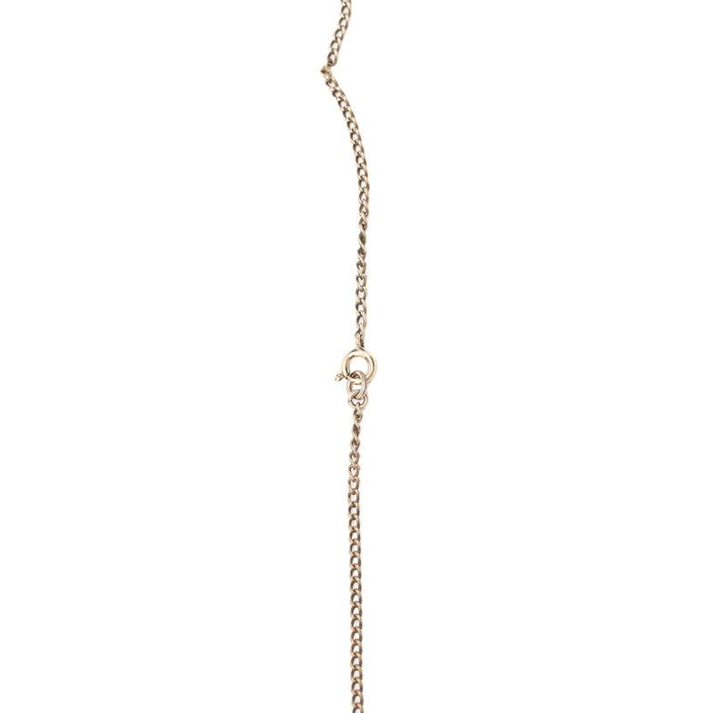 Chanel Coco Star Motif Necklace Gold Black Plated