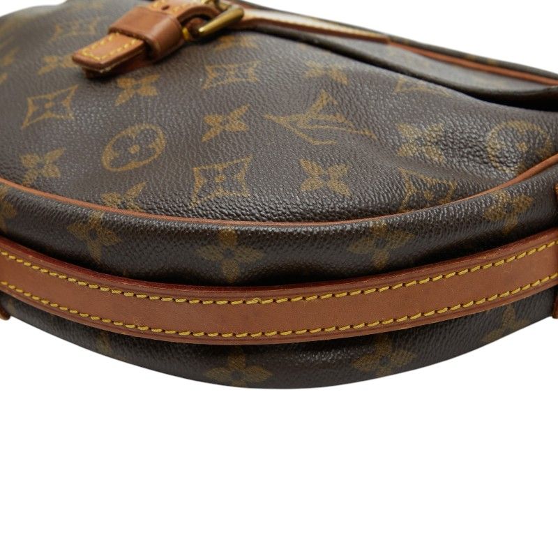 Louis Vuitton Monogram Jeune Fille MM Crossbody Shoulder Bag Brown Leather