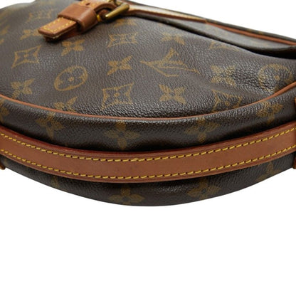 Louis Vuitton Monogram Jeune Fille MM Crossbody Shoulder Bag Brown Leather