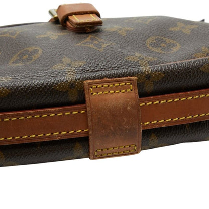 Louis Vuitton Monogram Jeune Fille MM Crossbody Shoulder Bag Brown Leather