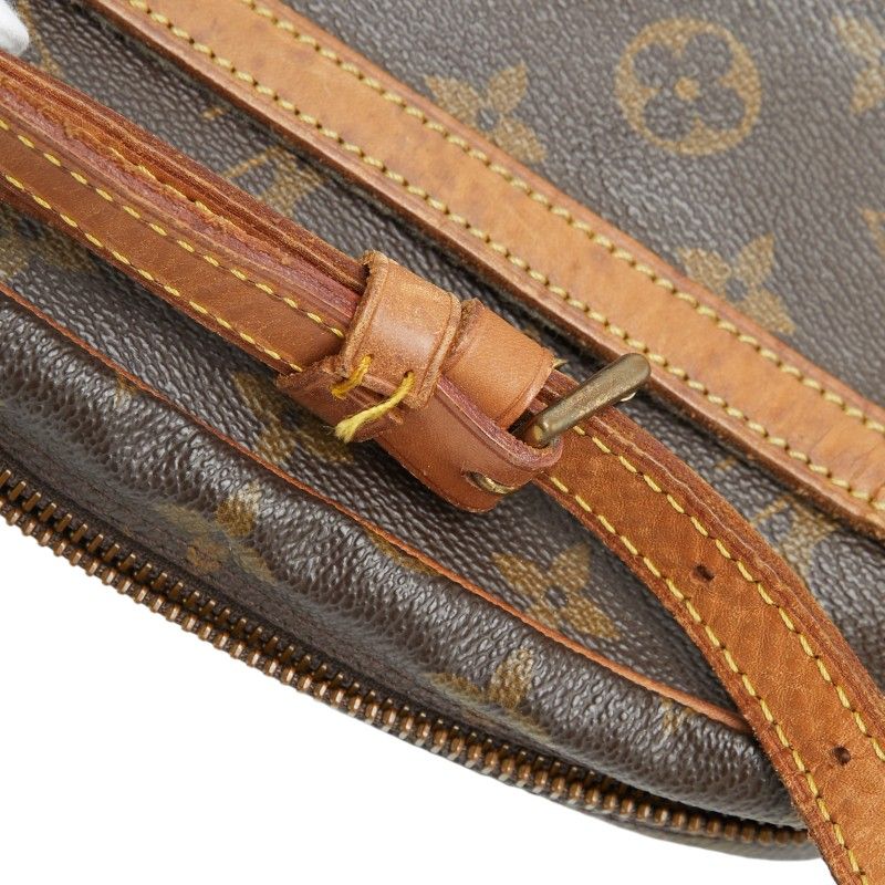 Louis Vuitton Monogram Jeune Fille MM Crossbody Shoulder Bag Brown Leather