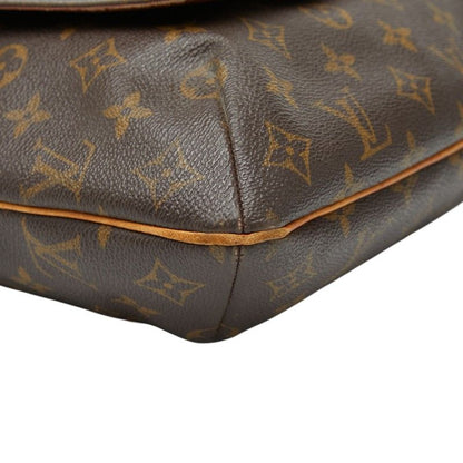 Louis Vuitton Monogram Musette Crossbody Shoulder Bag Brown Leather