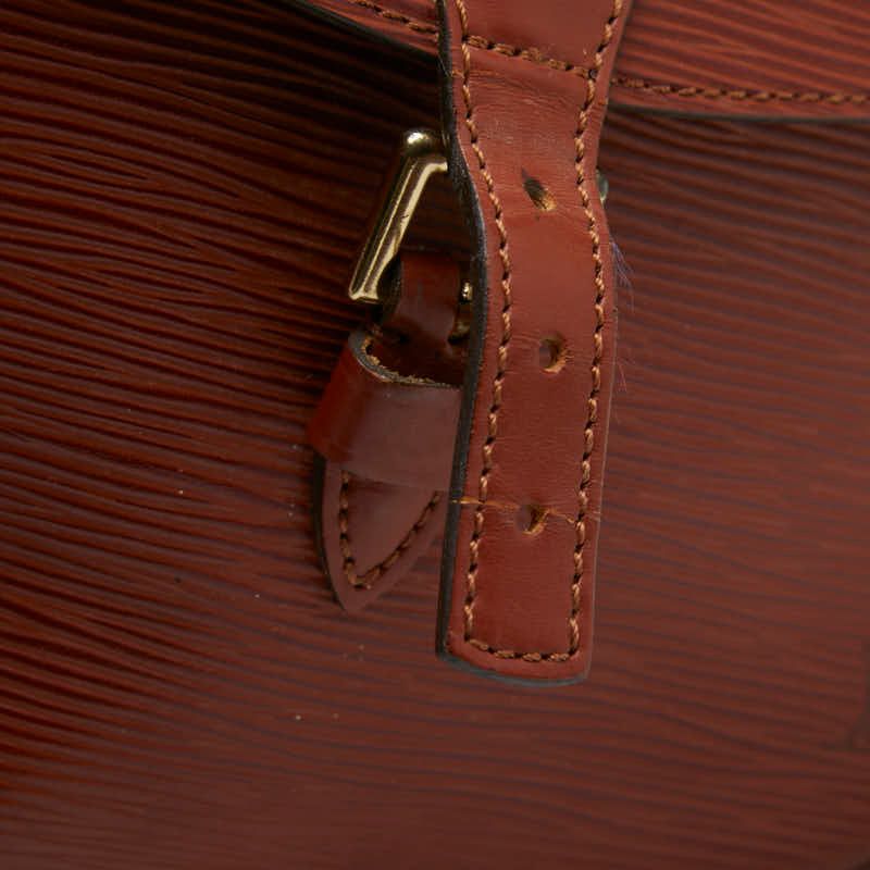 Louis Vuitton Epi Jeune Fille Crossbody Shoulder Bag Brown Leather