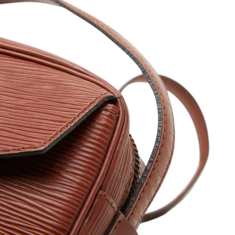 Louis Vuitton Epi Jeune Fille Crossbody Shoulder Bag Brown Leather