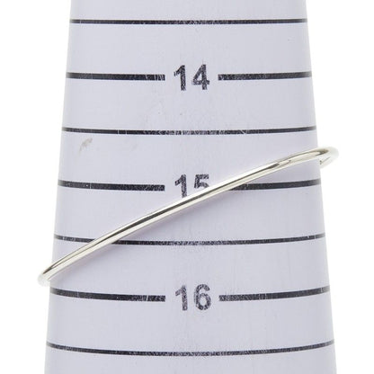 Tiffany & Co Double Heart Hook Bangle Bracelet Silver 18k Yellow Gold