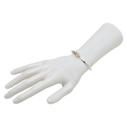 Tiffany & Co Hook Eye Bangle Bracelet Silver 18k Yellow Gold