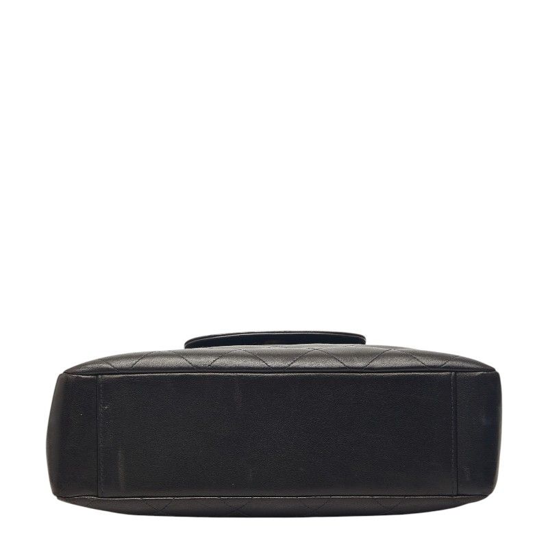 Chanel Quilted CC Logo Chain Handbag Black Lambskin