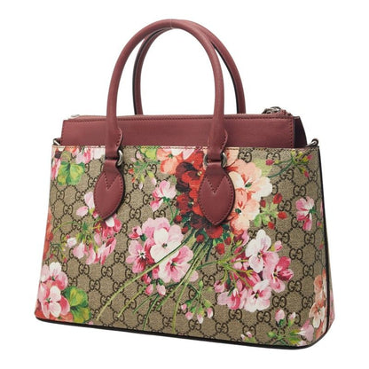 Gucci GG Blooms Handbag Beige Pink Leather