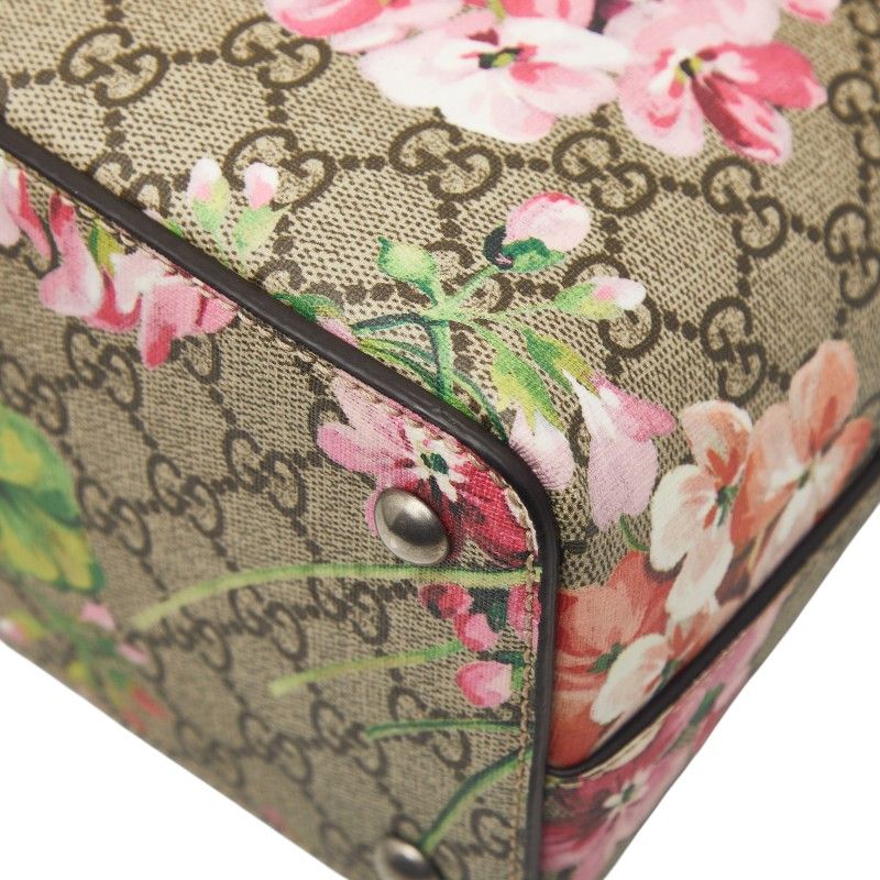 Gucci GG Blooms Handbag Beige Pink Leather
