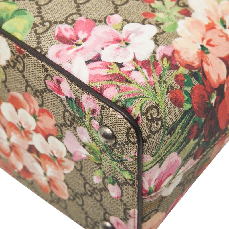 Gucci GG Blooms Handbag Beige Pink Leather