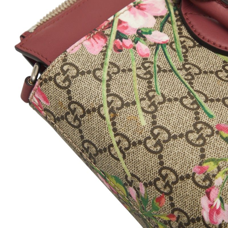 Gucci GG Blooms Handbag Beige Pink Leather
