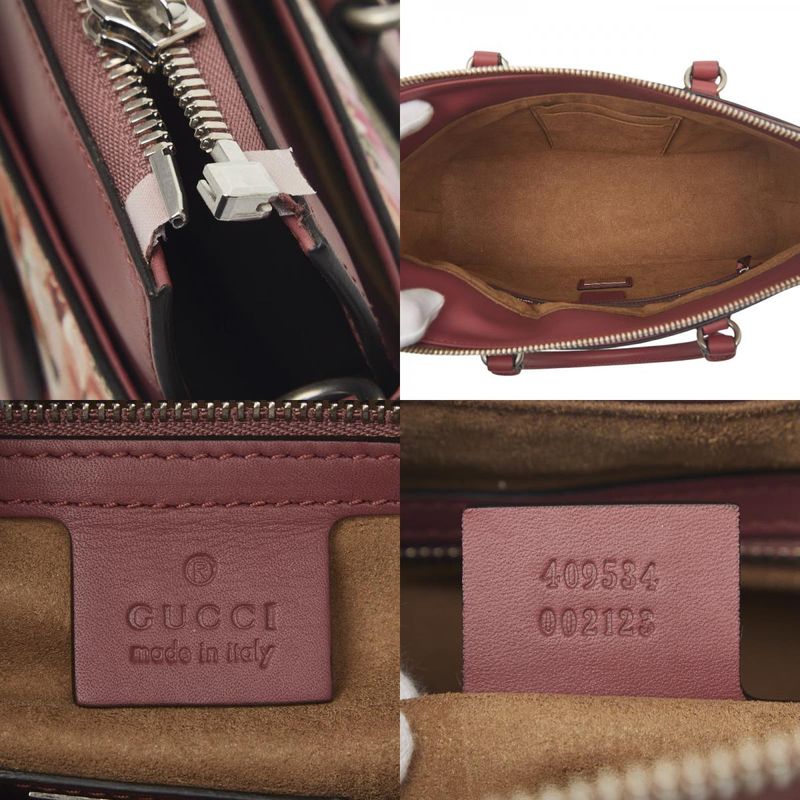 Gucci GG Blooms Handbag Beige Pink Leather