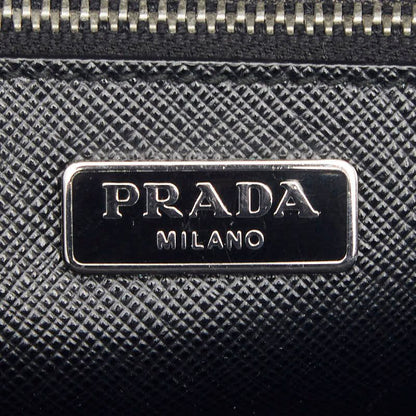 Prada Studded 2-Way Shoulder Bag Black Saffiano Leather Visual