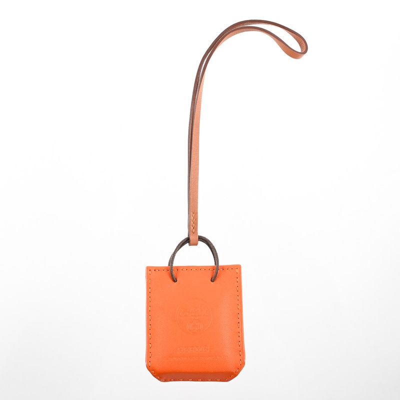 Hermes Charm Sac Orange Keychain