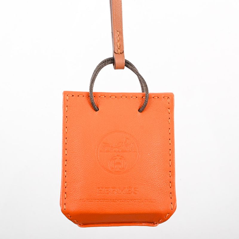 Hermes Charm Sac Orange Keychain