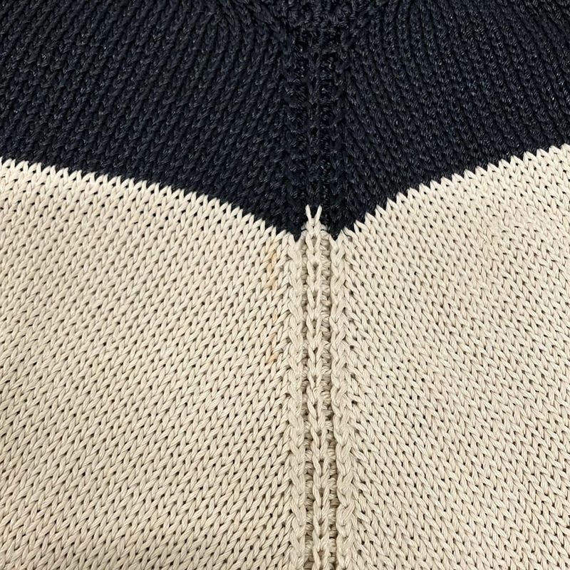 Celine Dress 38 M Black Beige Short Sleeve Knee Length