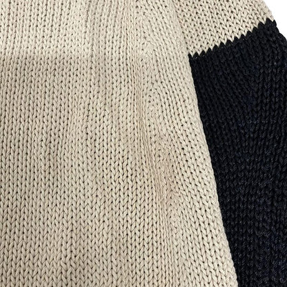 Celine Dress 38 M Black Beige Short Sleeve Knee Length