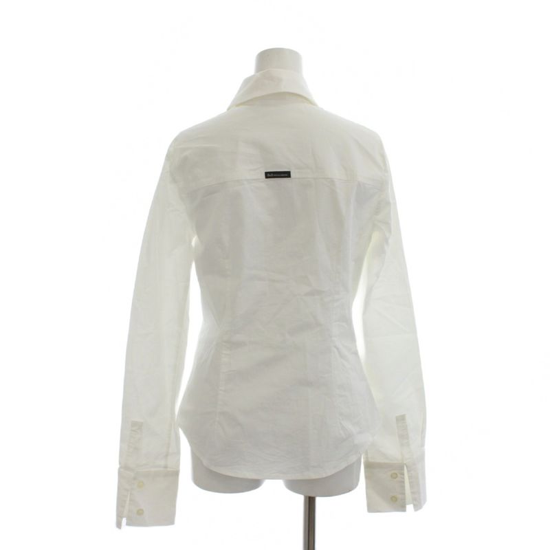Dolce & Gabbana D&G Shirt Blouse S White with Collar Long Sleeve