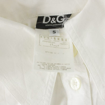 Dolce & Gabbana D&G Shirt Blouse S White with Collar Long Sleeve