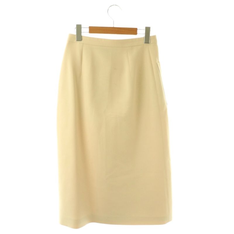 Gucci GG Button Wrap Skirt Tight Silk Blend Long 38 Light Beige CX