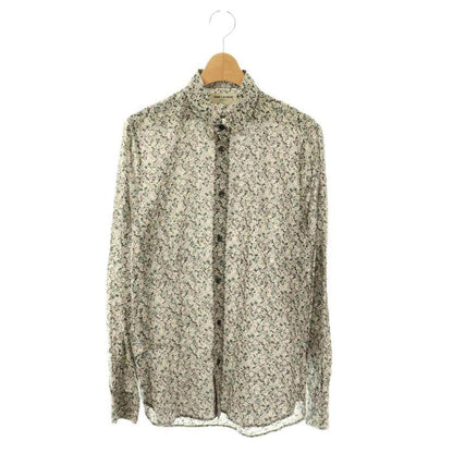 Saint Laurent Paris Flower Print Shirt Cotton 37 Multicolor CX