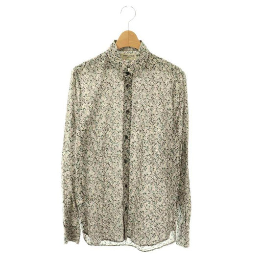 Saint Laurent Paris Flower Print Shirt Cotton 37 Multicolor CX