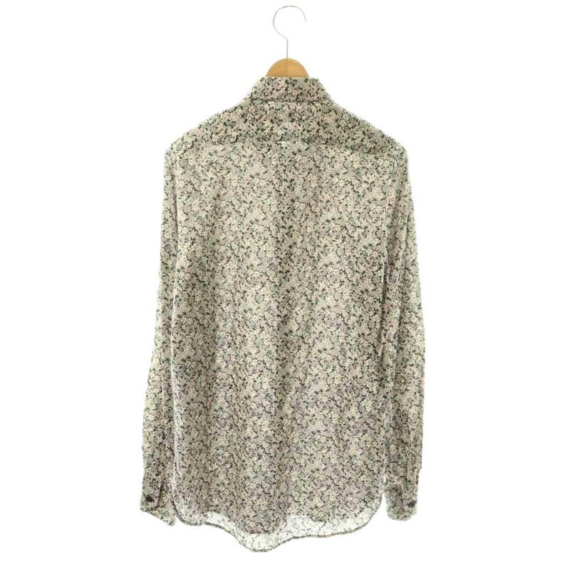 Saint Laurent Paris Flower Print Shirt Cotton 37 Multicolor CX