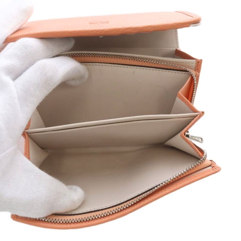 Loewe Amazona Compact Wallet Bifold Anagram Leather Salmon Pink