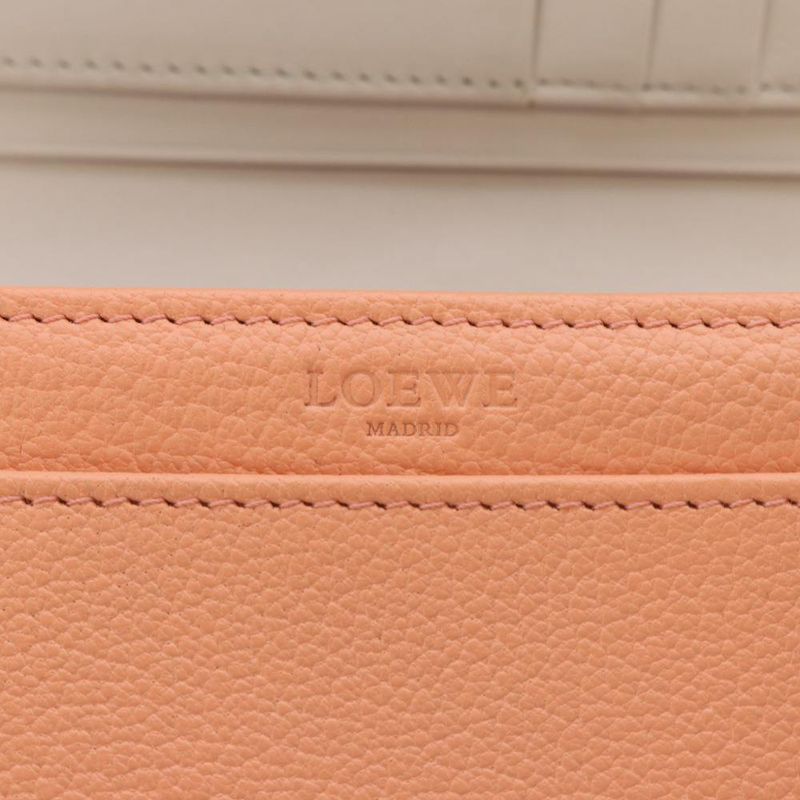 Loewe Amazona Compact Wallet Bifold Anagram Leather Salmon Pink