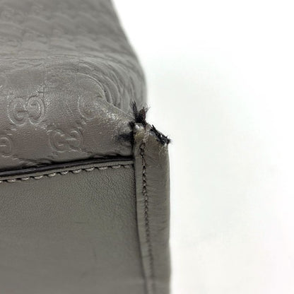Gucci Micro Guccissima 2-Way Shoulder Bag Tote Leather Gray