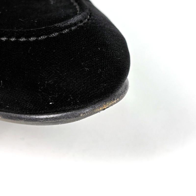 Hermes Hlogo Loafers Shoes Suede Black