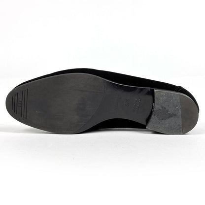 Hermes Hlogo Loafers Shoes Suede Black