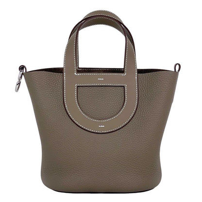 Hermes in the Loop 18 Handbag Taurillon Clemence Etoupe