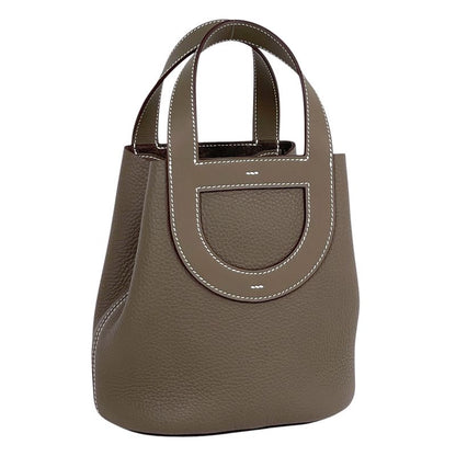 Hermes in the Loop 18 Handbag Taurillon Clemence Etoupe