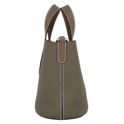 Hermes in the Loop 18 Handbag Taurillon Clemence Etoupe