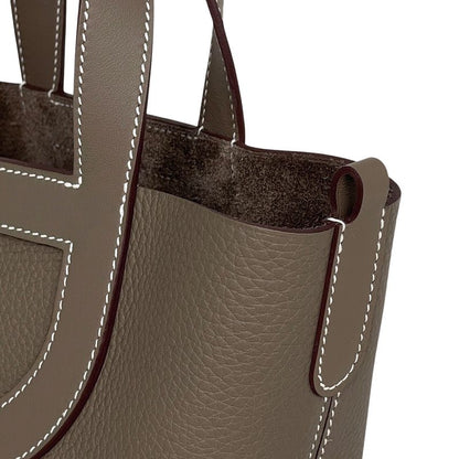 Hermes in the Loop 18 Handbag Taurillon Clemence Etoupe