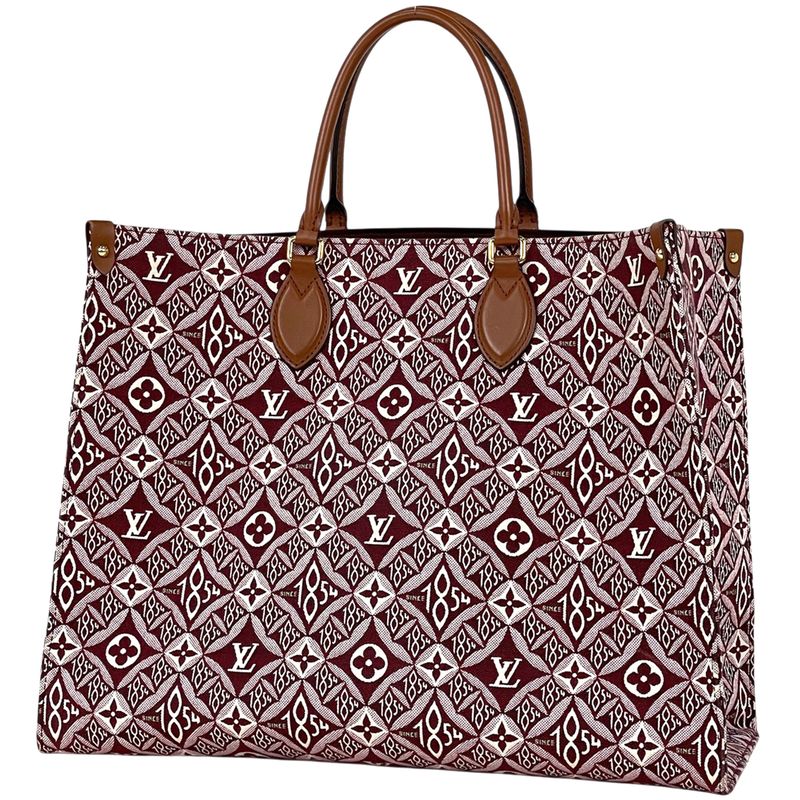 Louis Vuitton on the Go GM 2-Way Shoulder Bag Monogram Jacquard