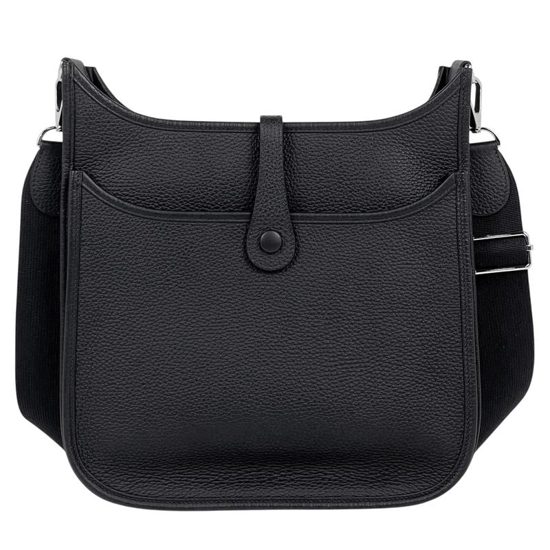 Hermes Evelyne 3 PM Perforated Hlogo Dark Navy Black Shoulder Bag Taurillon
