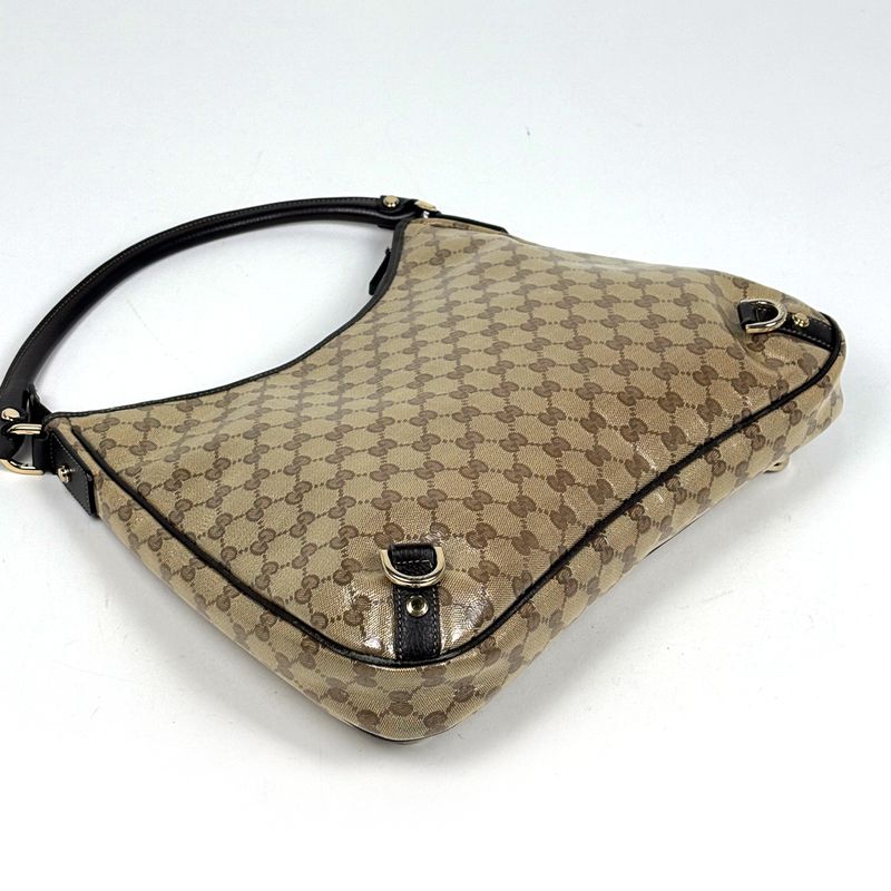 Gucci GG Crystal Shoulder Bag Brown