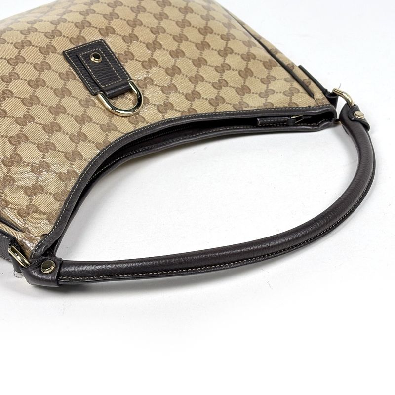 Gucci GG Crystal Shoulder Bag Brown